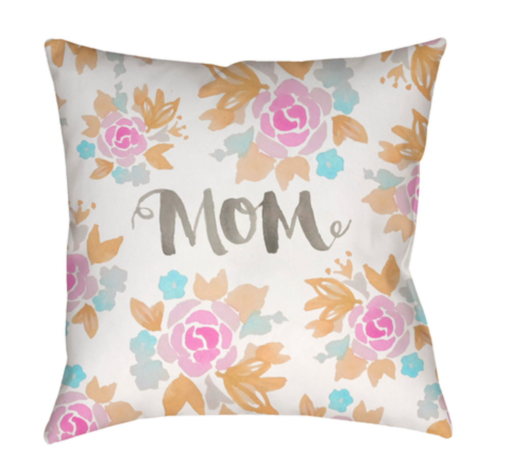 WMOM014-1818 Mom II Medium Throw Pillow, 18 x 18 x 4 in. - Multicolor