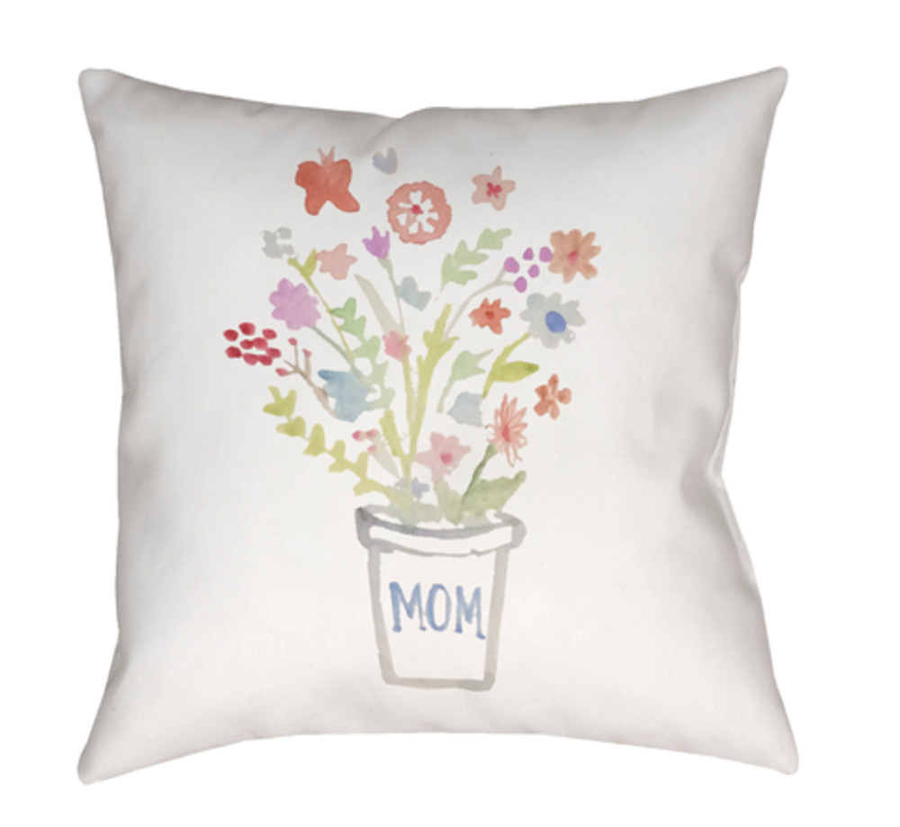 WMOM019-1818 Bouquet II Medium Throw Pillow, 18 x 18 x 4 in. - Multicolor