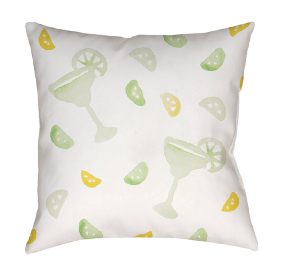 WMAYO017-2020 Margarita Medium Throw Pillow, 20 x 20 x 4 in. - Green, Neutral & Yellow -  Surya