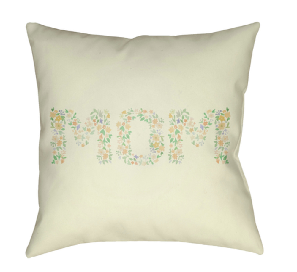 WMOM009-2020 Mom Medium Throw Pillow, 20 x 20 x 4 in. - Multicolor