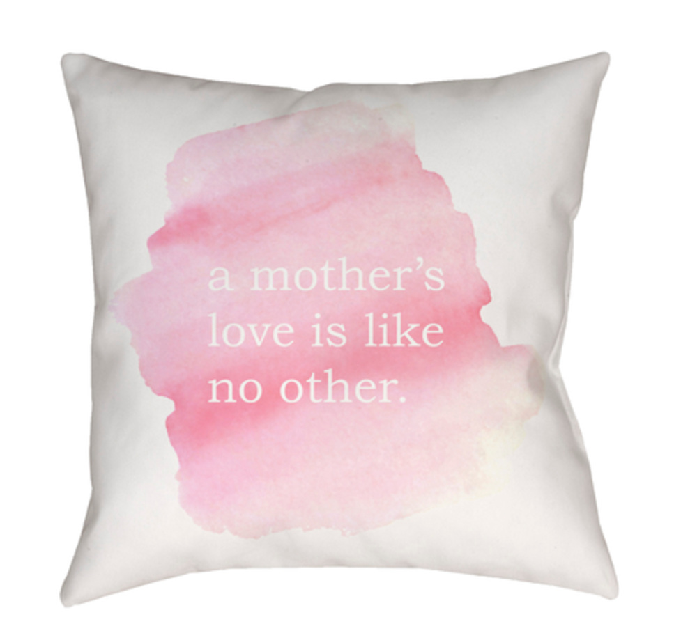 WMOM020-2020 No Other Medium Throw Pillow, 20 x 20 x 4 in. - Neutral & Pink