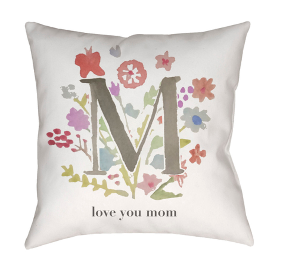 WMOM023-2020 Love You Mom Medium Throw Pillow, 20 x 20 x 4 in. - Multicolor