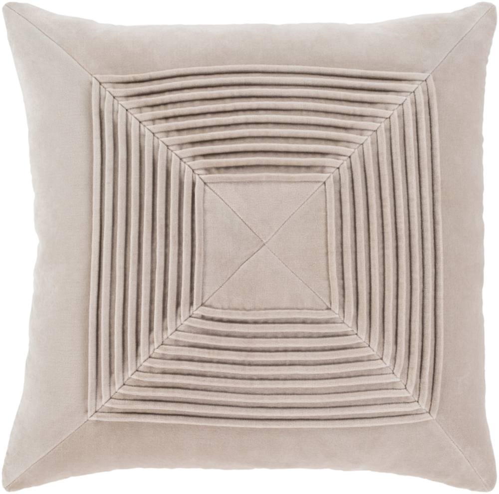 AKA006-2020 Akira Medium Pillow Cover, 20 x 20 x 0.25 in. - Beige -  Livabliss