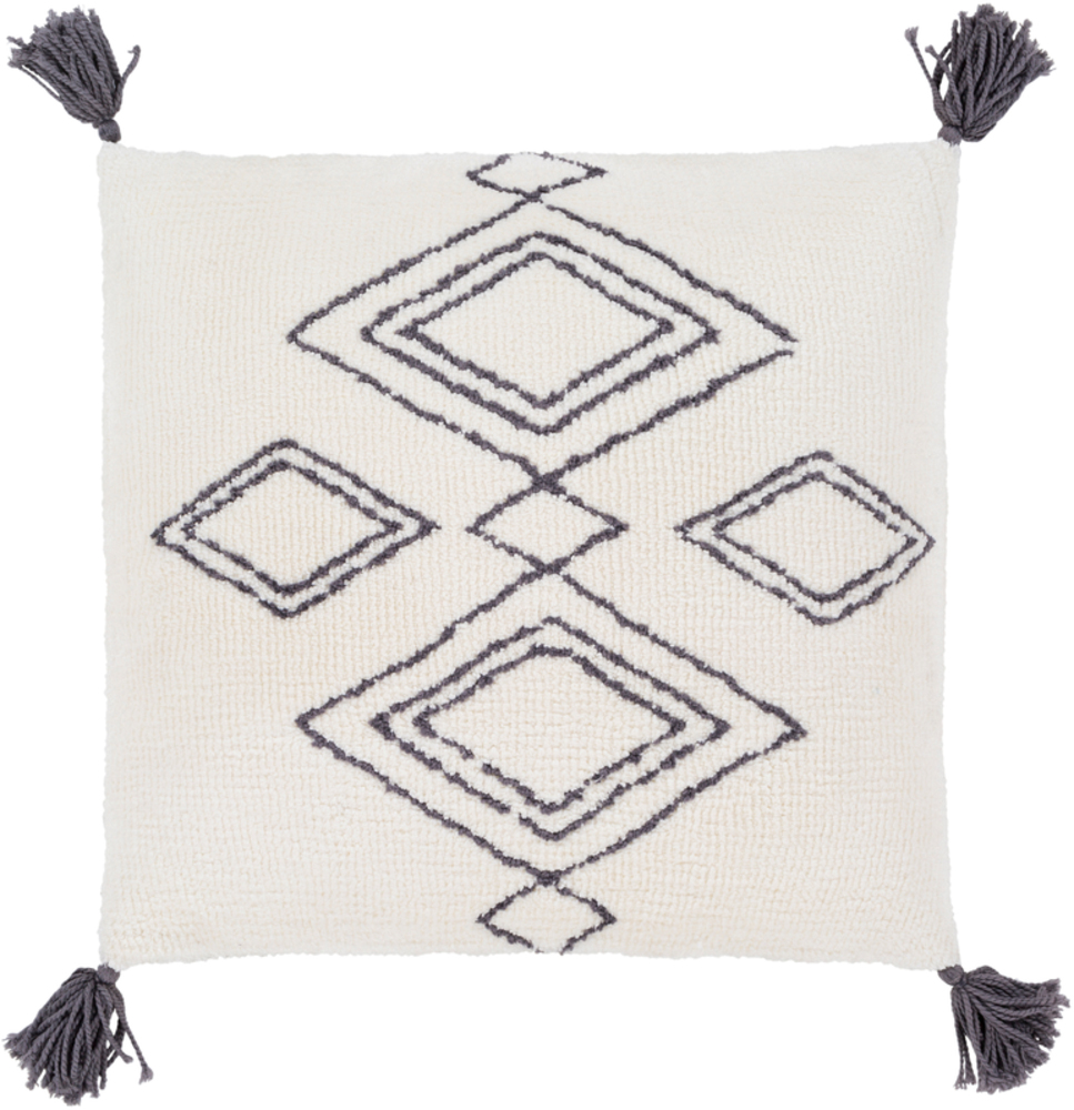 BRH001-2020D Braith Medium Pillow Kit, 20 x 20 x 5 in. - White & Charcoal