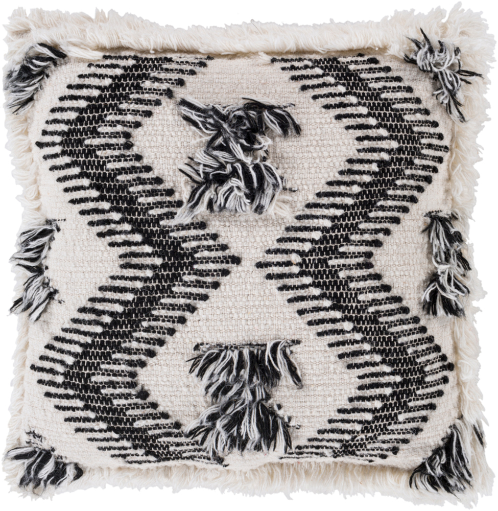 ZLA001-2020D Zelah Medium Pillow Kit, 20 x 20 x 5 in. - Cream & Black