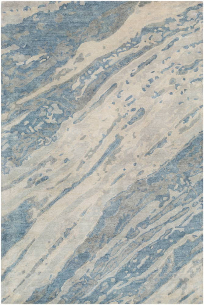 PIS1002-1616 18 in. Pisces Modern Sample Area Rug - Denim, Sage & Ivory