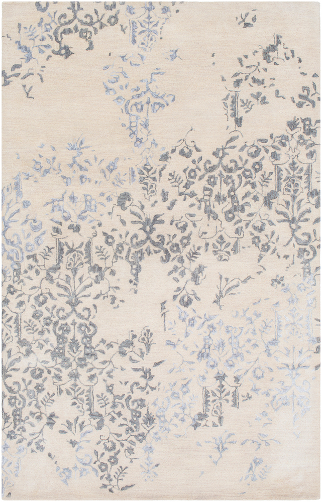 BAN3398-1616 18 in. Banshee Transitional Sample Area Rug - Moss, Charcoal & Light Gray