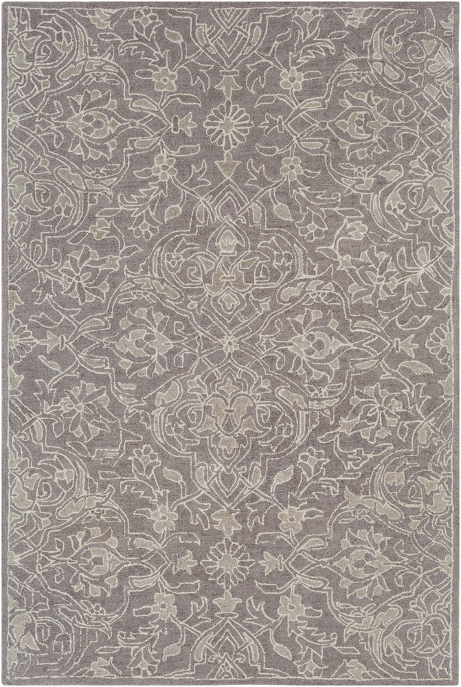 CTL2018-1616 18 in. Castille Traditional Sample Area Rug - Medium Gray, Light Gray