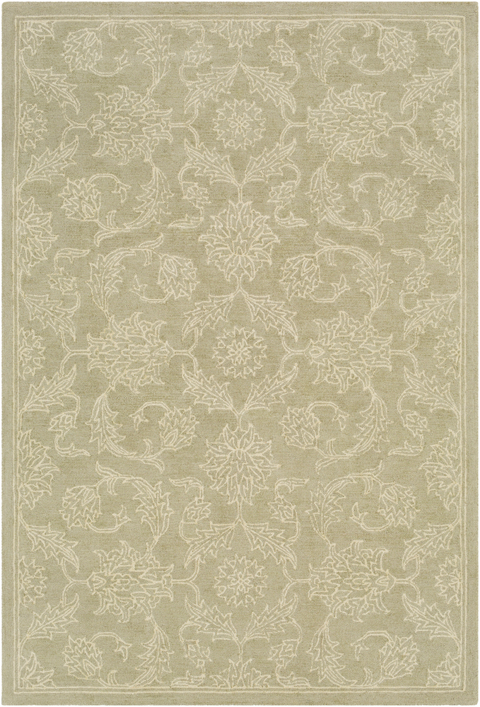 CTL2019-1616 18 in. Castille Traditional Sample Area Rug - Sage, Ivory