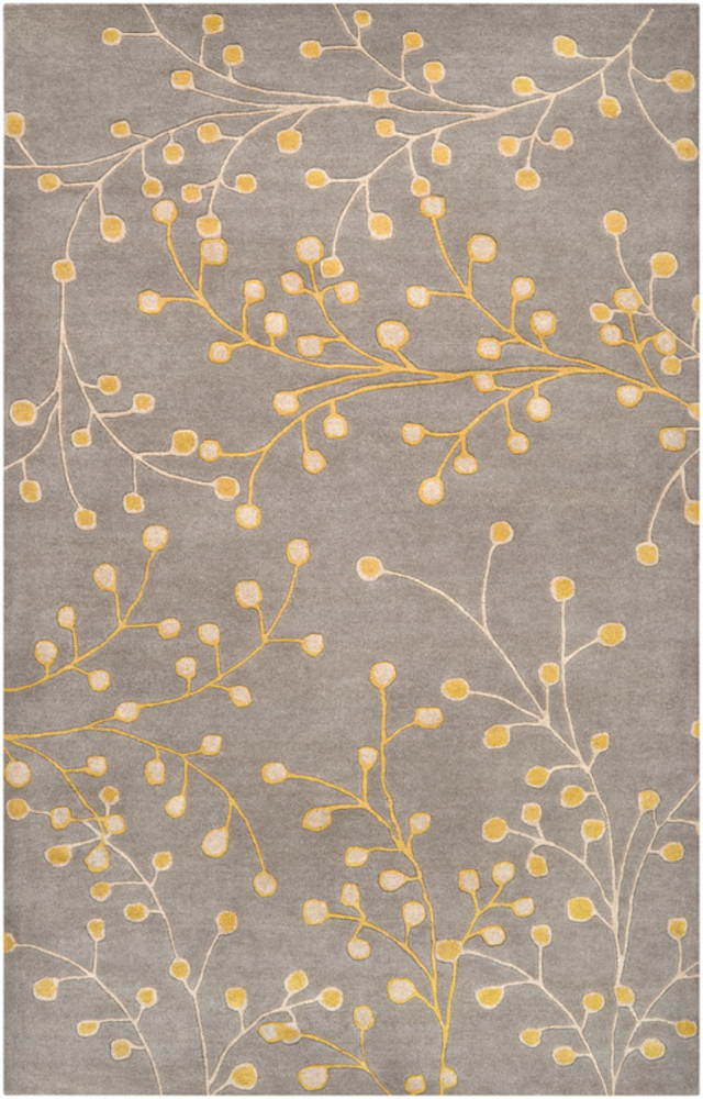 ATH5060-1616 18 in. Athena Transitional Sample Area Rug - Taupe, Mustard