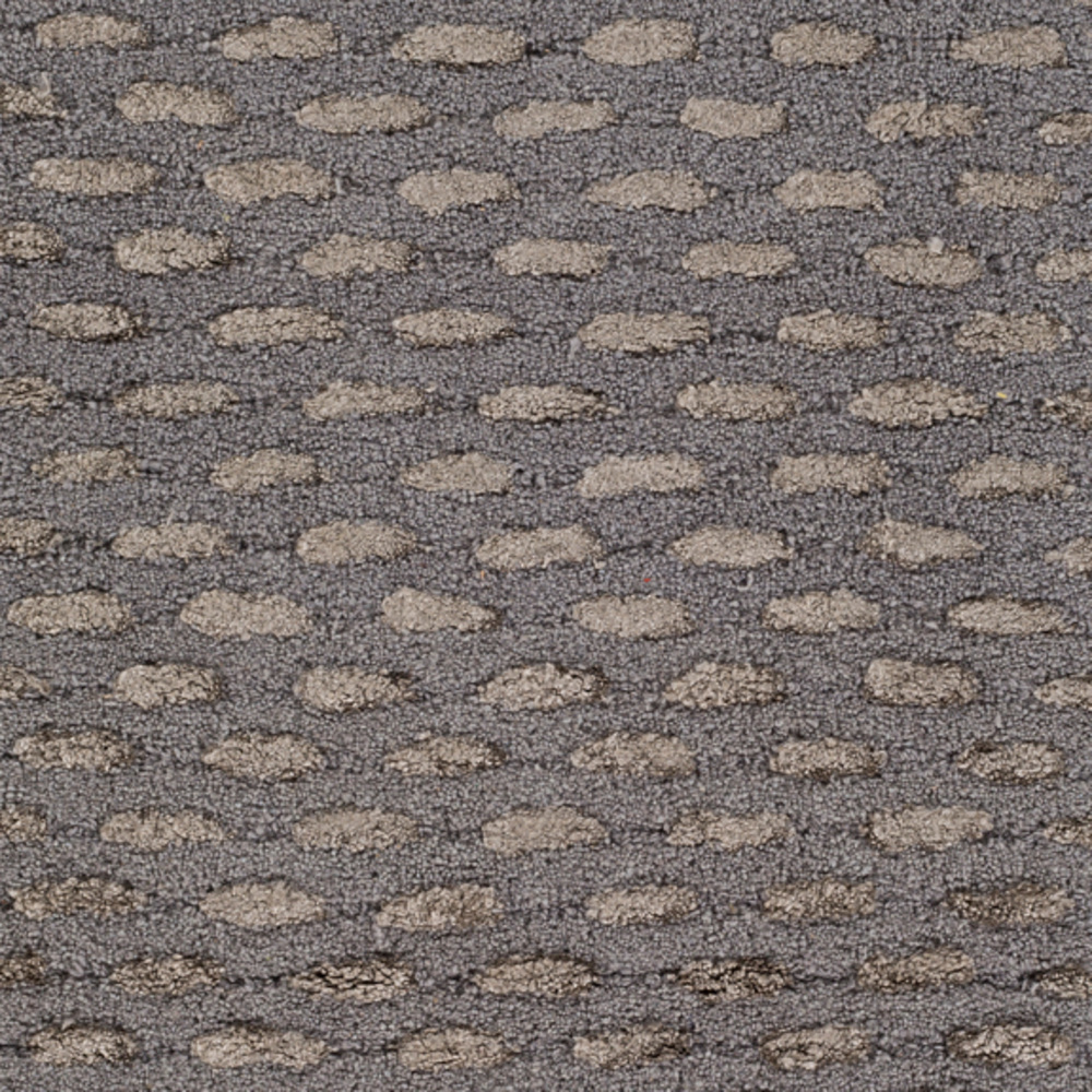 ATL6001-1616 18 in. Atlantis Solid & Border Sample Area Rug - Medium Gray, Taupe