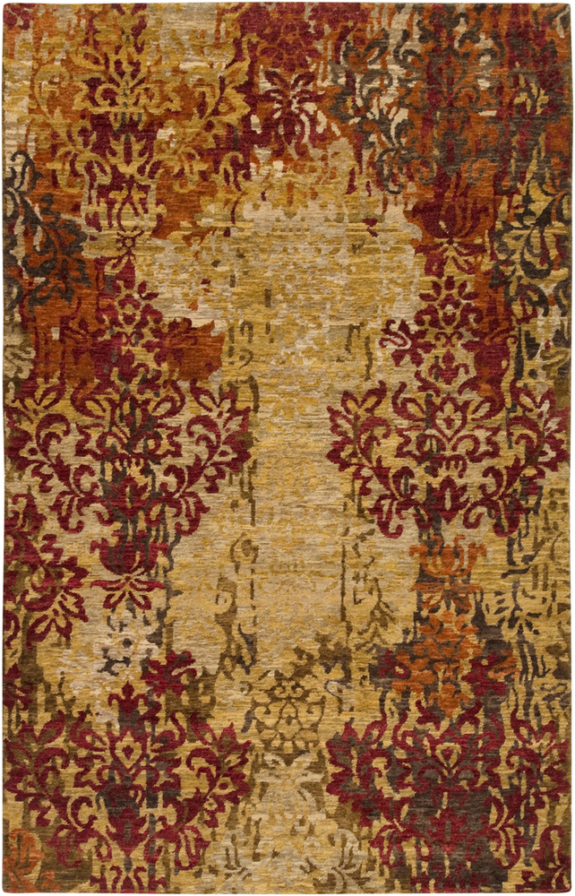 BRC1002-1616 18 in. Brocade Transitional Sample Area Rug - Multicolor