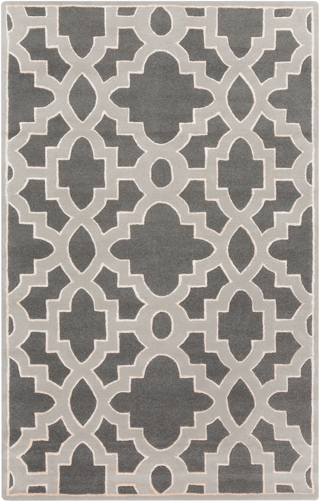 CAN2040-1616 18 in. Modern Classics Transitional Sample Area Rug - Charcoal, Medium Gray & Cream