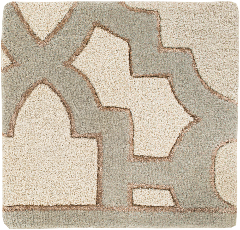 CAN2041-1616 18 in. Modern Classics Transitional Sample Area Rug - Cream, Medium Gray & Tan
