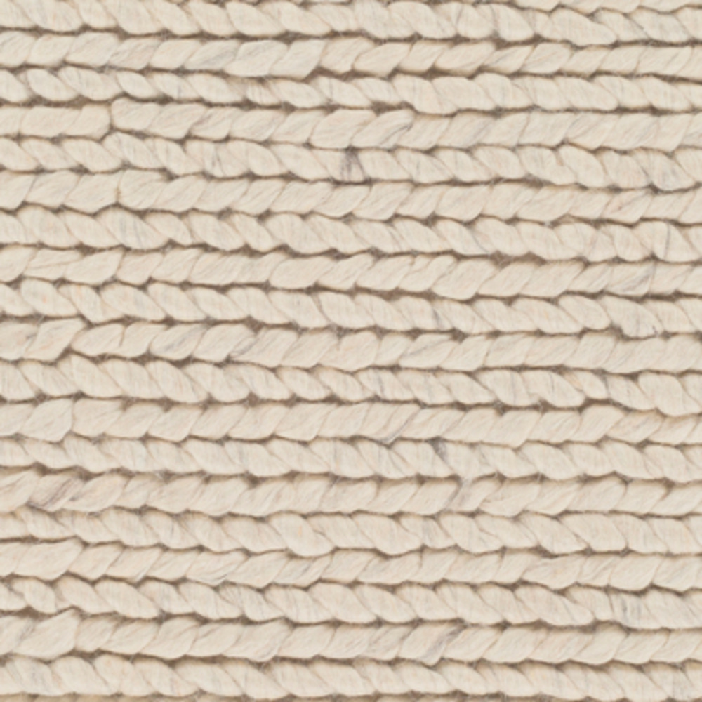 DSO202-1616 18 in. DeSoto Texture Sample Area Rug - Cream, Dark Brown