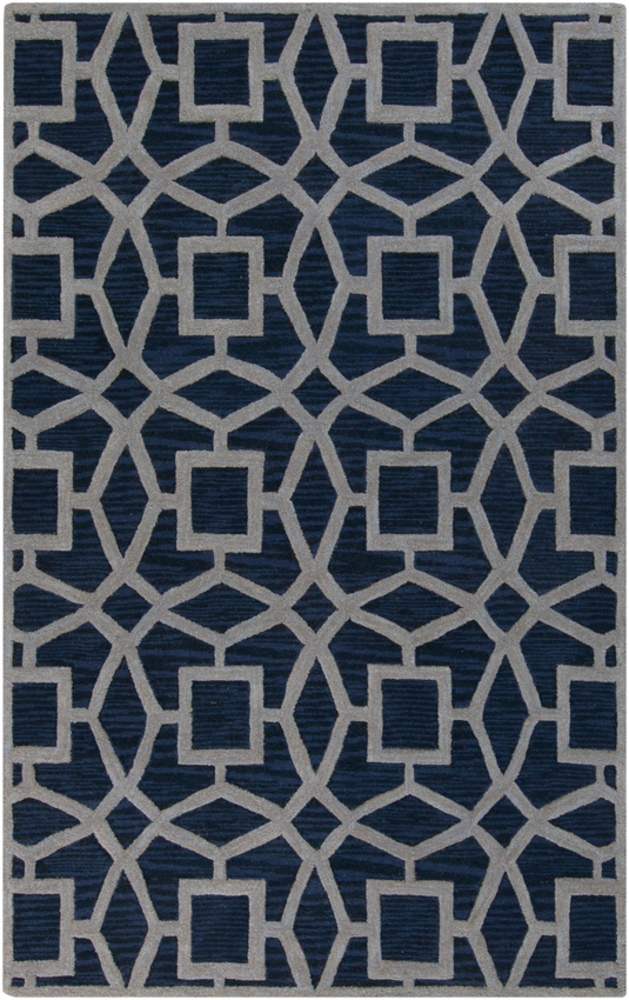 DST1169-1616 18 in. Dream Transitional Sample Area Rug - Navy, Light Gray