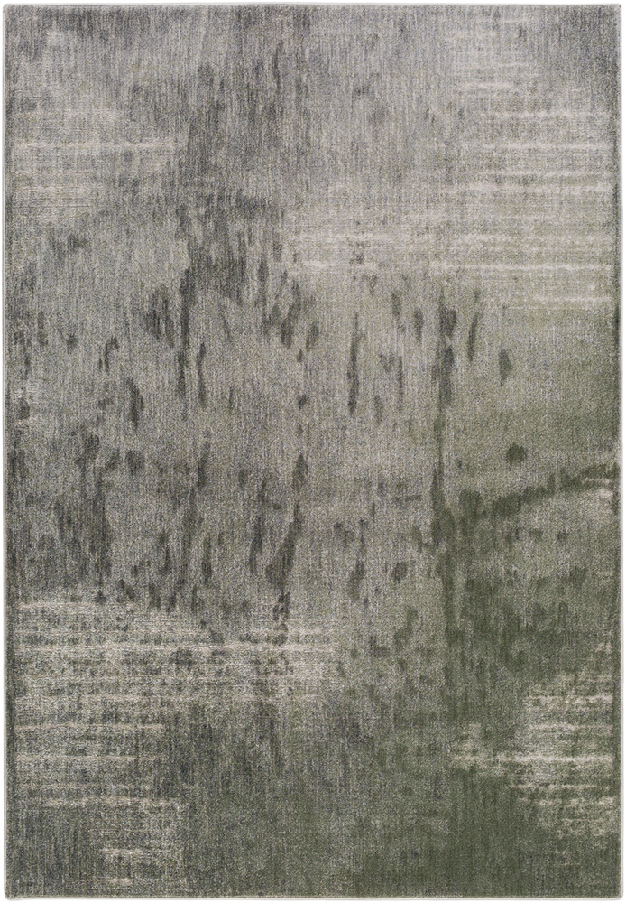 SRE1010-1616 18 in. Serene Modern Sample Area Rug - Medium Gray, Charcoal & Cream -  Livabliss