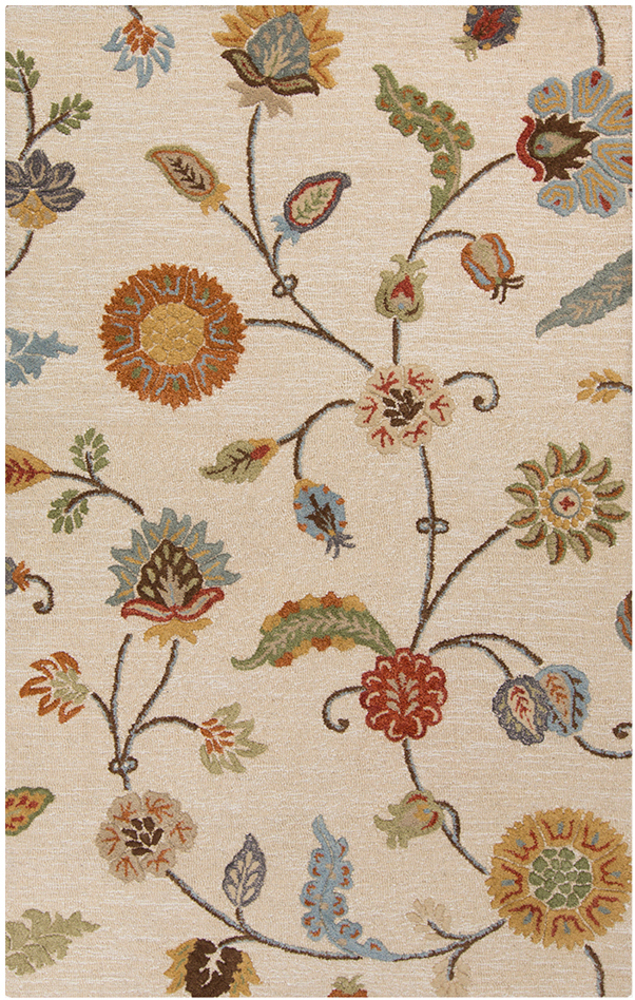 FT298-1616 18 in. Frontier Transitional Sample Area Rug - Dark Blue, White