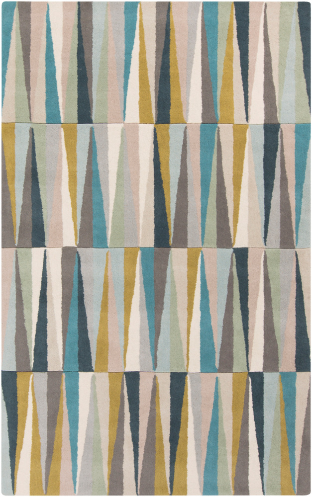 FT84-1616 18 in. Frontier Transitional Sample Area Rug - Navy, Khaki