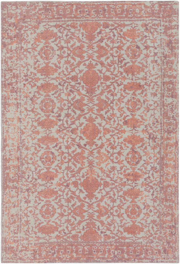 M5326-1616 18 in. Mystique Solid & Border Hand Loomed Area Rug - Eggplant