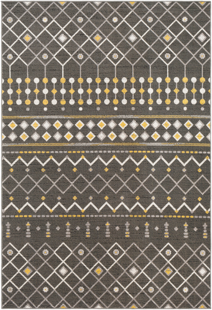 PBG1004-1616 18 in. Pembridge Transitional Sample Area Rug - Light Gray, Silver Gray & Charcoal