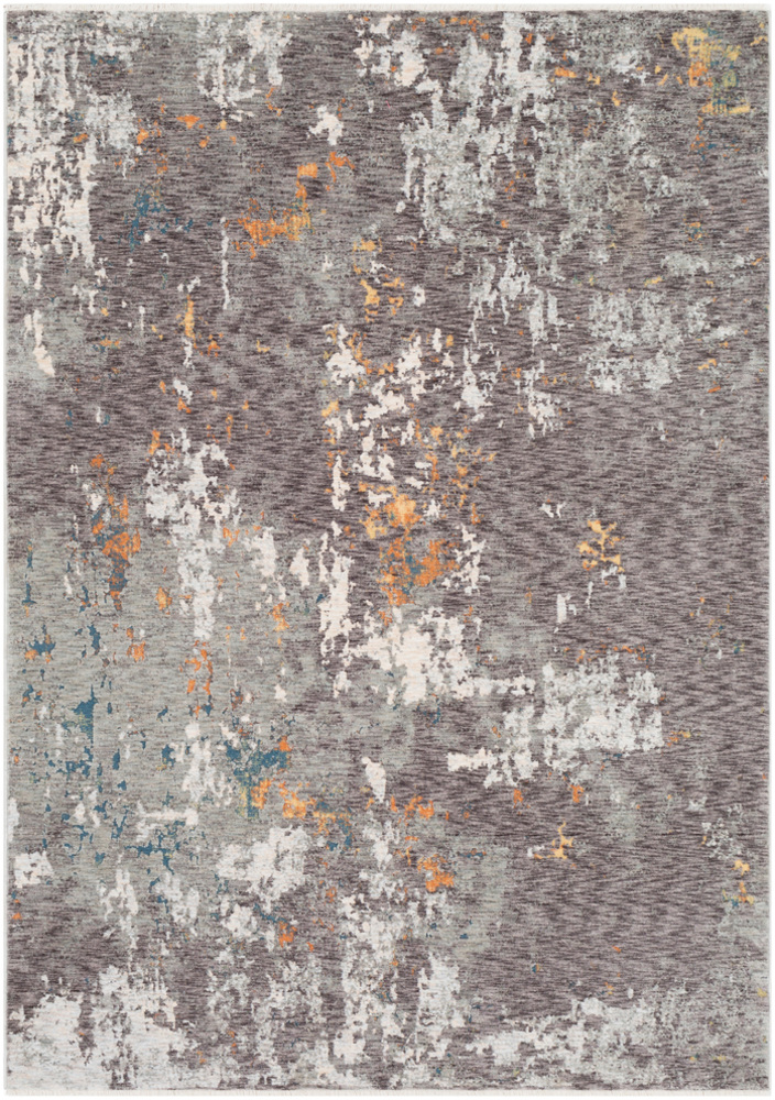 WAT5014-1616 18 in. Watercolor Modern Sample Area Rug - Ivory, Light Gray & Khaki