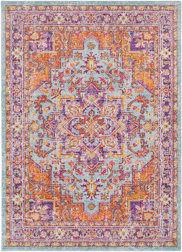 AIC2317-1616 18 in. Antioch Updated Traditional Sample Area Rug - Multicolor