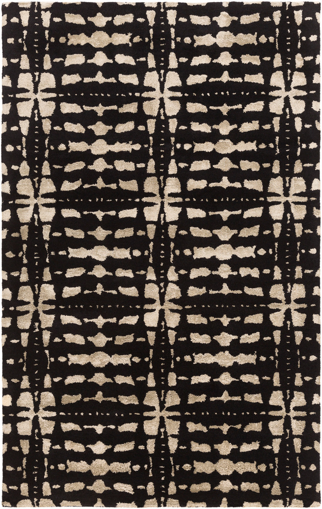 Wyly RDW7000-1616 18 in. Ridgewood Modern Sample Area Rug - Black, Tan