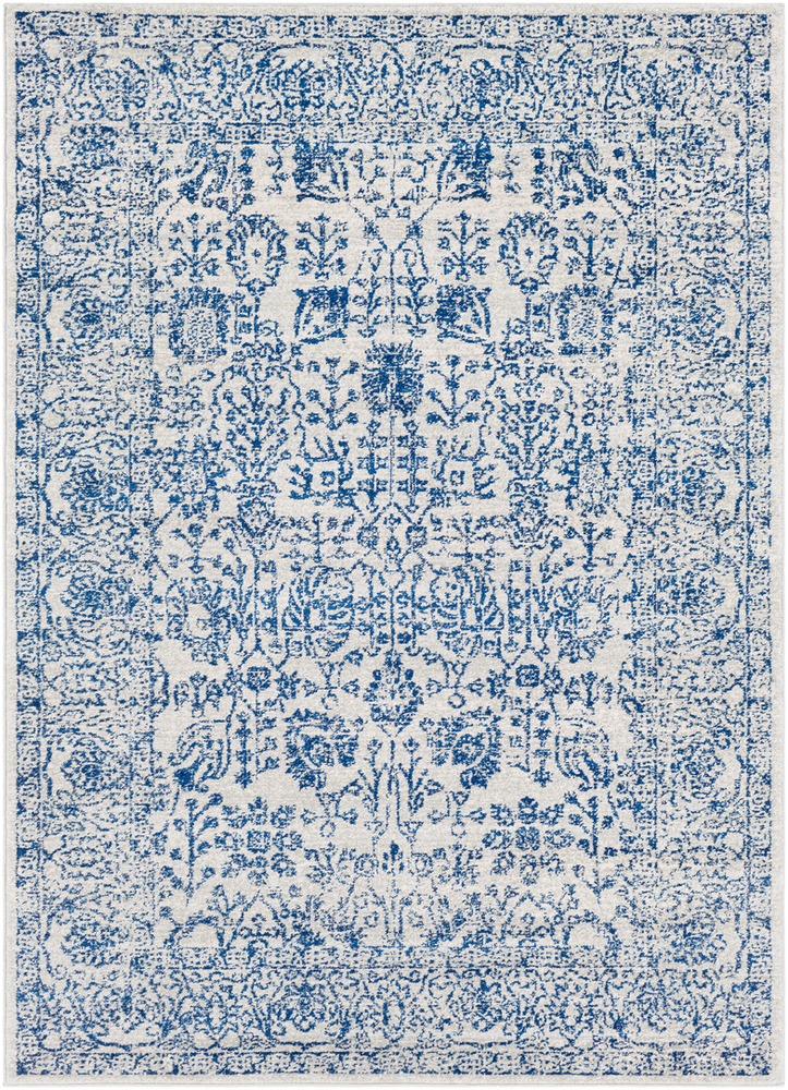 HAP1030-1616 18 in. Harput Updated Traditional Sample Area Rug - Dark Blue, Light Gray & Beige