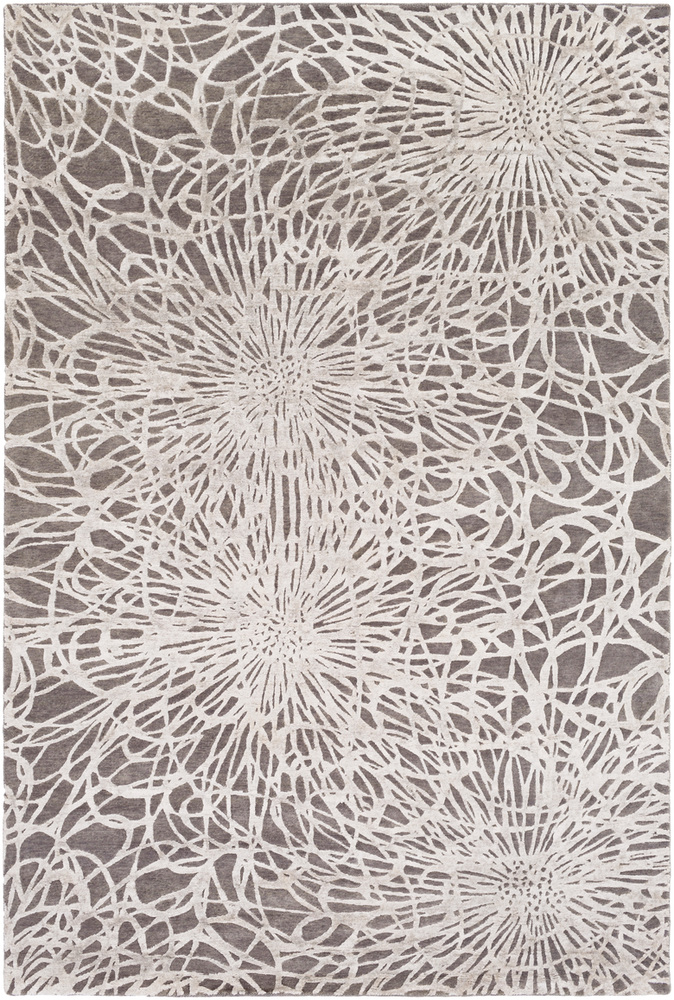 ETI9001-1616 18 in. Etienne Modern Sample Area Rug - Charcoal, Ivory