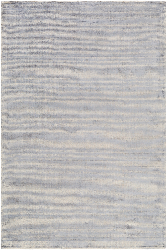PGU4003-1616 18 in. Prague Solid & Border Sample Area Rug - Medium Gray, Ivory