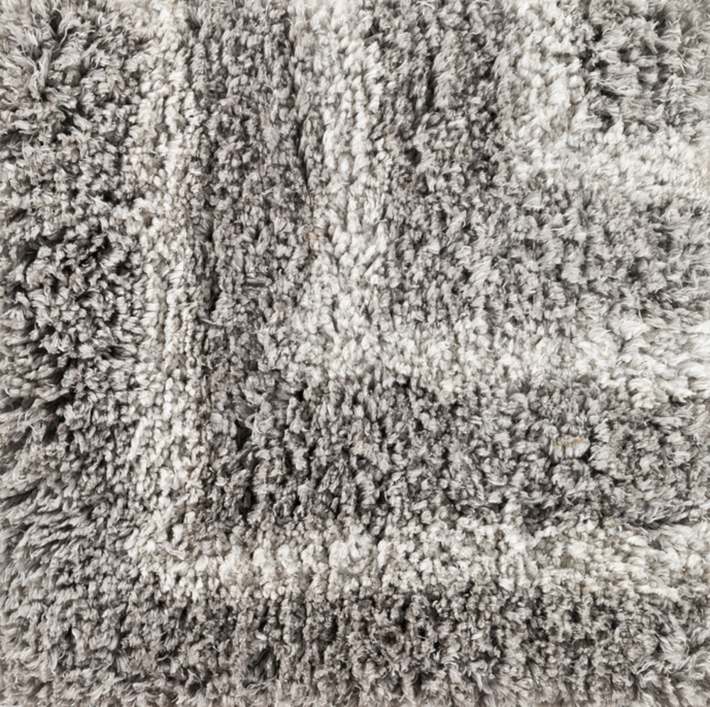 KYK1004-1616 18 in. Koryak Shag Sample Area Rug - Light Gray, Ivory