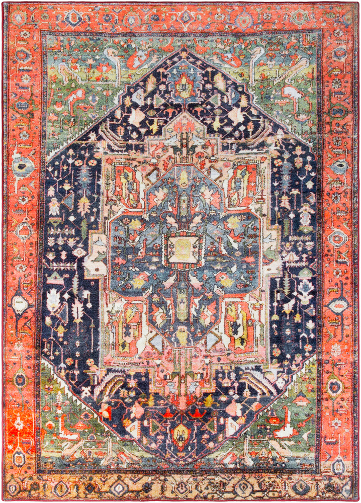 SKR2301-1616 18 in. Silk Road Updated Traditional Sample Area Rug - Multicolor