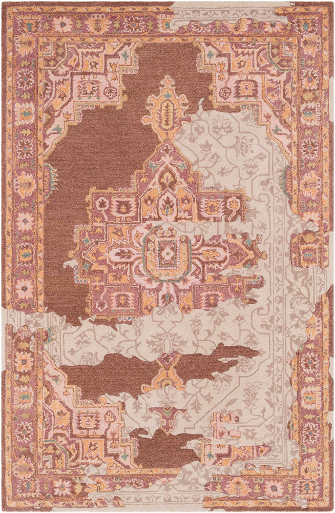HNO1000-1616 18 in. Hannon Hill Updated Traditional Sample Area Rug - Multicolor