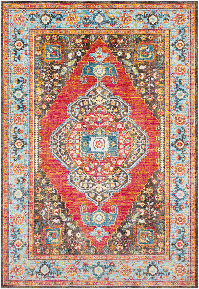 ASK2307-1616 18 in. Aura Silk Updated Traditional Sample Area Rug - Multicolor