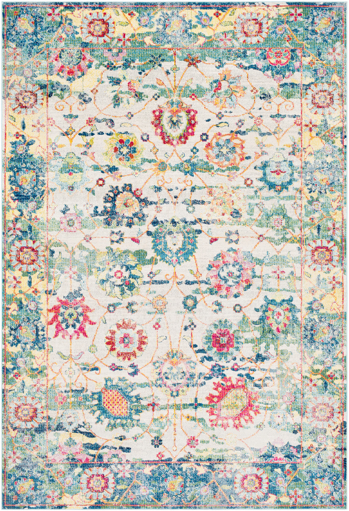ASK2318-1616 18 in. Aura Silk Updated Traditional Sample Area Rug - Multicolor