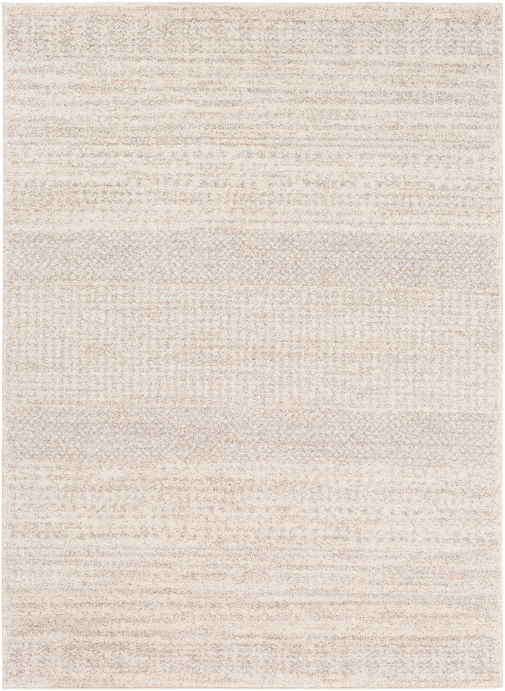 FOW1005-1616 18 in. Fowler Shag Sample Area Rug - Ivory, Light Gray & Camel