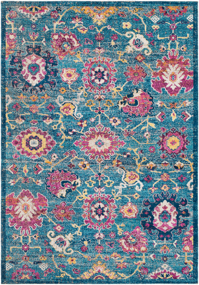 KON1015-1616 18 in. Konya Updated Traditional Sample Area Rug - Multicolor
