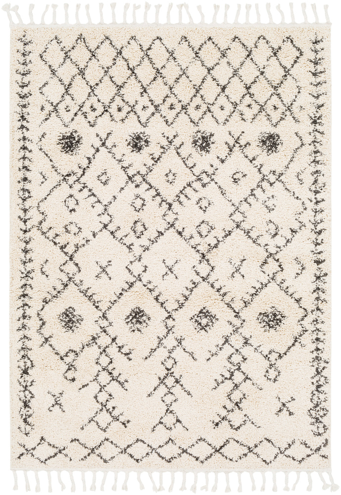 BBE2302-1616 18 in. Berber Shag Bohemian & Global Sample Area Rug - Multicolor