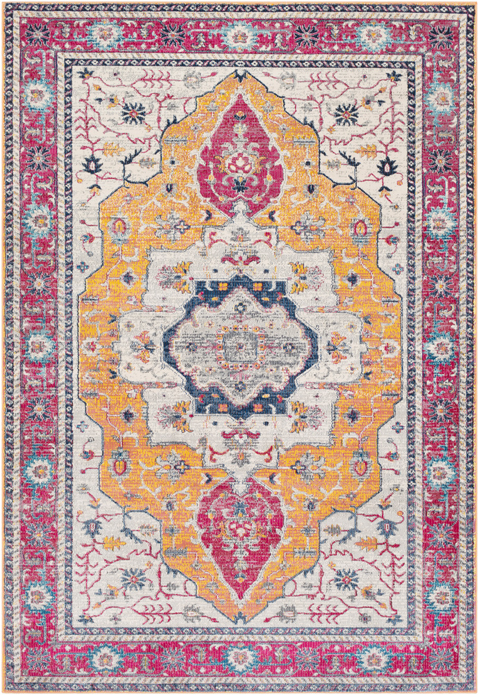 ASK2323-1616 18 in. Aura Silk Updated Traditional Sample Area Rug - Multicolor
