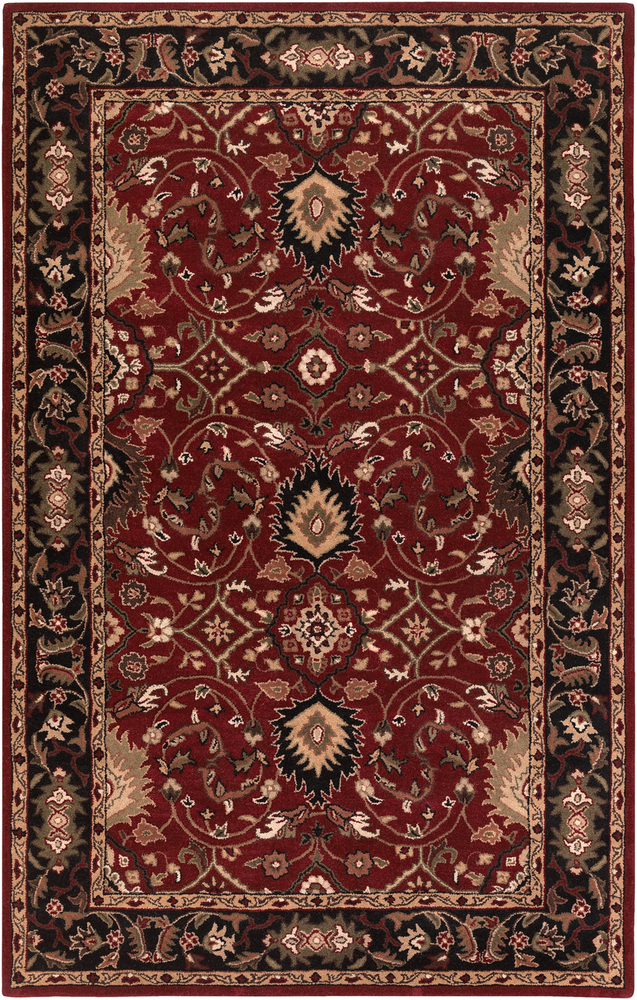 Picture of Livabliss CAE1031-99RD Caesar Rug- 100% Wool- Hand Tufted- Red/Black/Olive/Gold/Rust/Tan- 9&apos;9&apos;&apos; ROUN