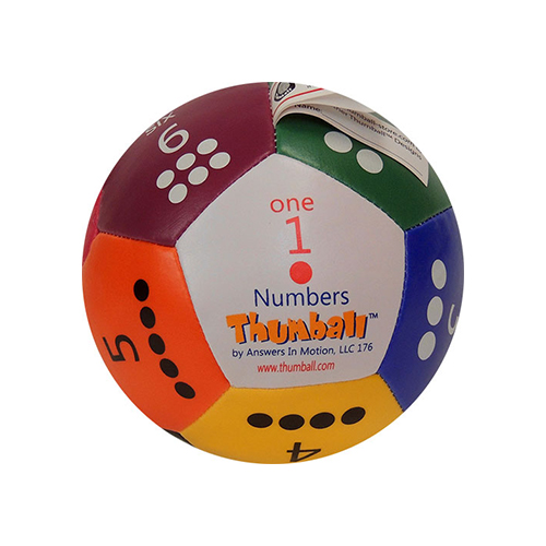 Talicor  4 in. 12 Panel Numbers Thumball - Multicolor