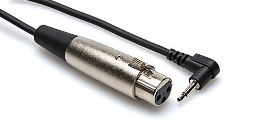 Hosa  Microphone Cable, Xlr3F To Right-Angle 3.5 Mm Ts, 5 Ft
