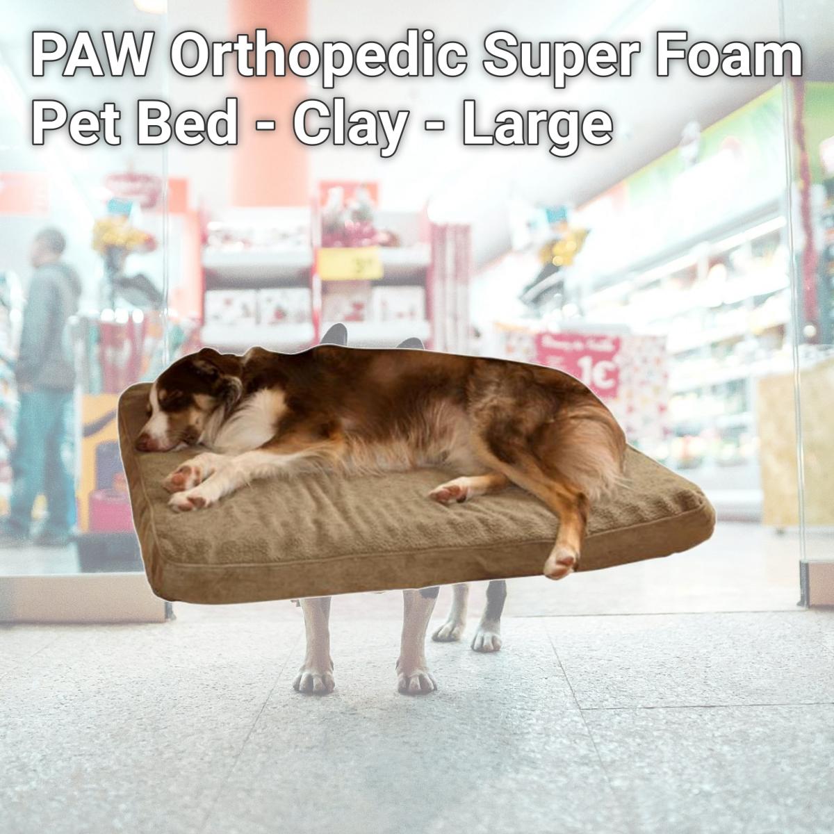 Picture of PAW Orthopedic Super Foam Pet Bed - Clay - Large