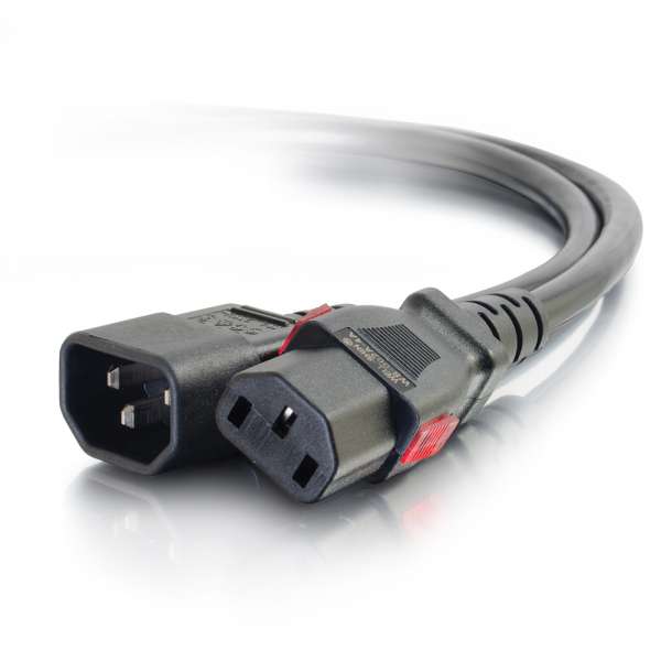 6 ft. Locking C14 to C13 10A 250V Power Cord - Black