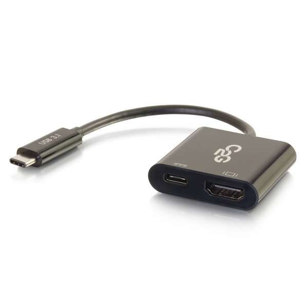 Picture of Cables2Go 29531 USB-C To HDMI Audio & Video Adapter Converter with Power Delivery - Black