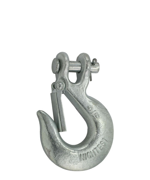 0.63 in. G40 Clevis Safety Hook with Safety Latch - Pack of 2