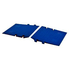Picture of Checkers Safety Group CPRP-1X225-BLU Cross Guard ADA Ramp Attachments for LineBacker, Blue