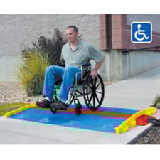 Picture of Checkers Safety Group CPRP-5GD-BLU 3 ft. Cross Guard ADA Ramp Attachments for Guard Dog, Blue