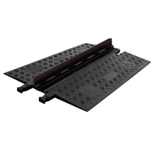 Picture of Checkers Safety Group GD1X75-B-B Guard Dog Low Profile-1 Channel with ADA Compliant Ramps Black Lid & Base